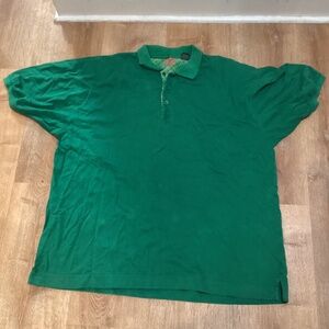 Men's Green Polo Shirt 100% Cotton Size 3XL